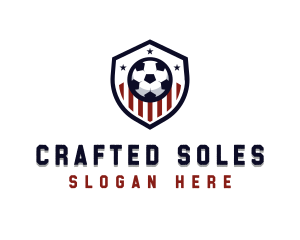 Soccer Ball Shield logo design