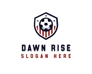 Soccer Ball Shield logo design