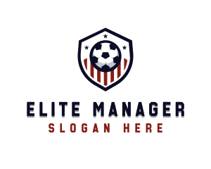 Soccer Ball Shield logo design