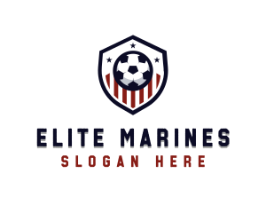 Soccer Ball Shield logo design