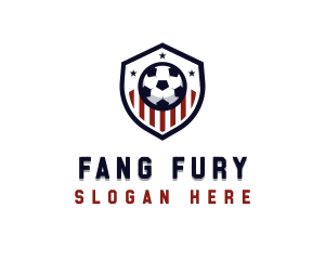 Soccer Ball Shield logo design