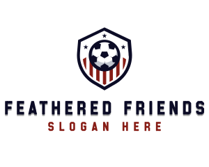 Soccer Ball Shield logo design