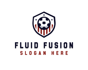 Soccer Ball Shield logo design