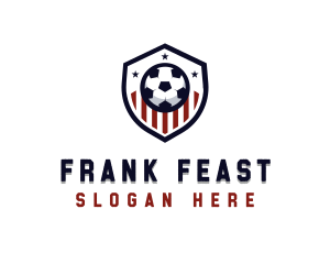 Soccer Ball Shield logo design