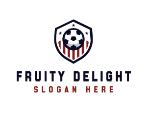 Soccer Ball Shield logo design