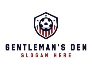 Soccer Ball Shield logo design