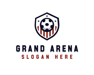 Soccer Ball Shield logo design