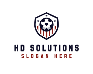 Soccer Ball Shield logo design