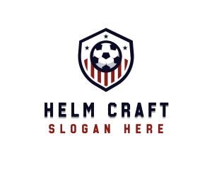 Soccer Ball Shield logo design