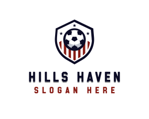 Soccer Ball Shield logo design