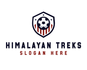 Soccer Ball Shield logo design