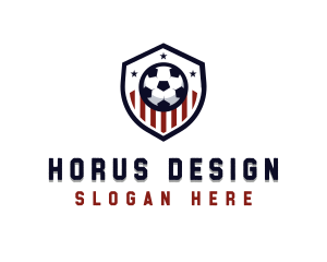 Soccer Ball Shield logo design