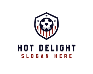 Soccer Ball Shield logo design