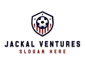 Soccer Ball Shield logo design