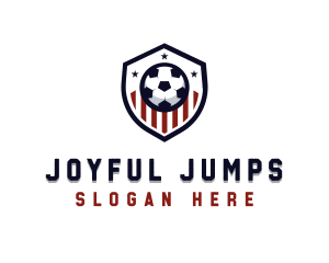 Soccer Ball Shield logo design