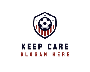 Soccer Ball Shield logo design