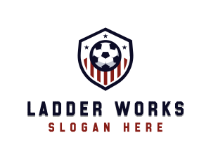 Soccer Ball Shield logo design