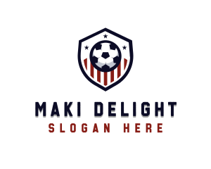 Soccer Ball Shield logo design