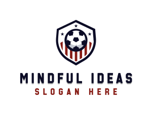 Soccer Ball Shield logo design