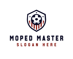 Soccer Ball Shield logo design