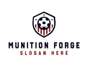 Soccer Ball Shield logo design