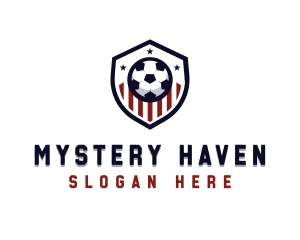 Soccer Ball Shield logo design