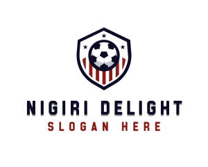 Soccer Ball Shield logo design