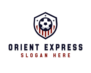 Soccer Ball Shield logo design