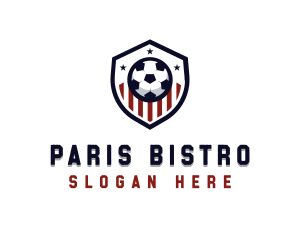 Soccer Ball Shield logo design