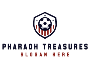 Soccer Ball Shield logo design