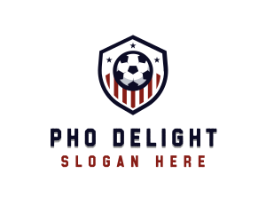 Soccer Ball Shield logo design