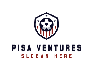 Soccer Ball Shield logo design