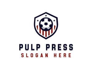 Soccer Ball Shield logo design