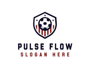 Soccer Ball Shield logo design