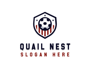 Soccer Ball Shield logo design