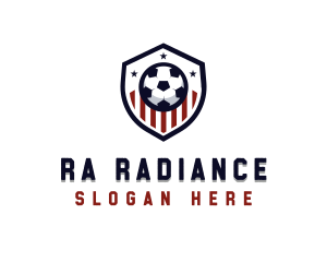 Soccer Ball Shield logo design