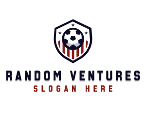 Soccer Ball Shield logo design