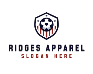 Soccer Ball Shield logo design