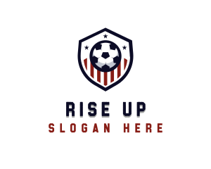 Soccer Ball Shield logo design