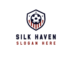 Soccer Ball Shield logo design