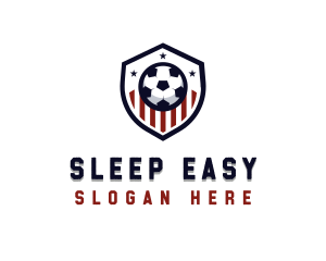 Soccer Ball Shield logo design