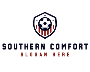 Soccer Ball Shield logo design