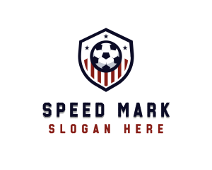 Soccer Ball Shield logo design