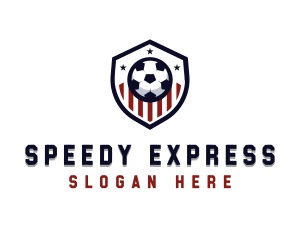 Soccer Ball Shield logo design