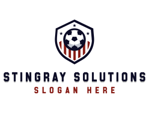 Soccer Ball Shield logo design