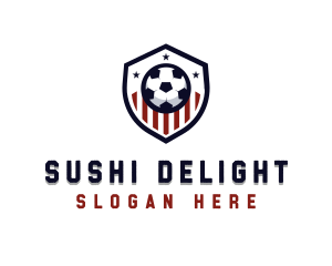 Soccer Ball Shield logo design