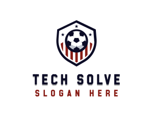 Soccer Ball Shield logo design