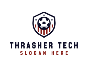 Soccer Ball Shield logo design