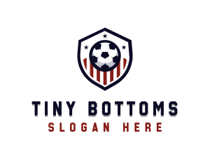 Soccer Ball Shield logo design