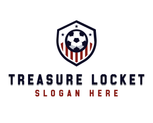 Soccer Ball Shield logo design